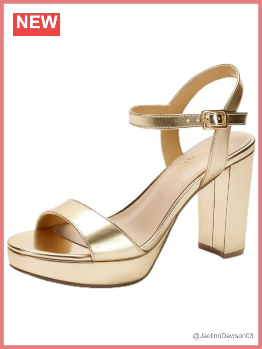 Women's Wide Width Block Heel Platform Sandals - Open Toe Ankle Strap Dress